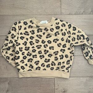 H&M Tan and Black Animal Print Top